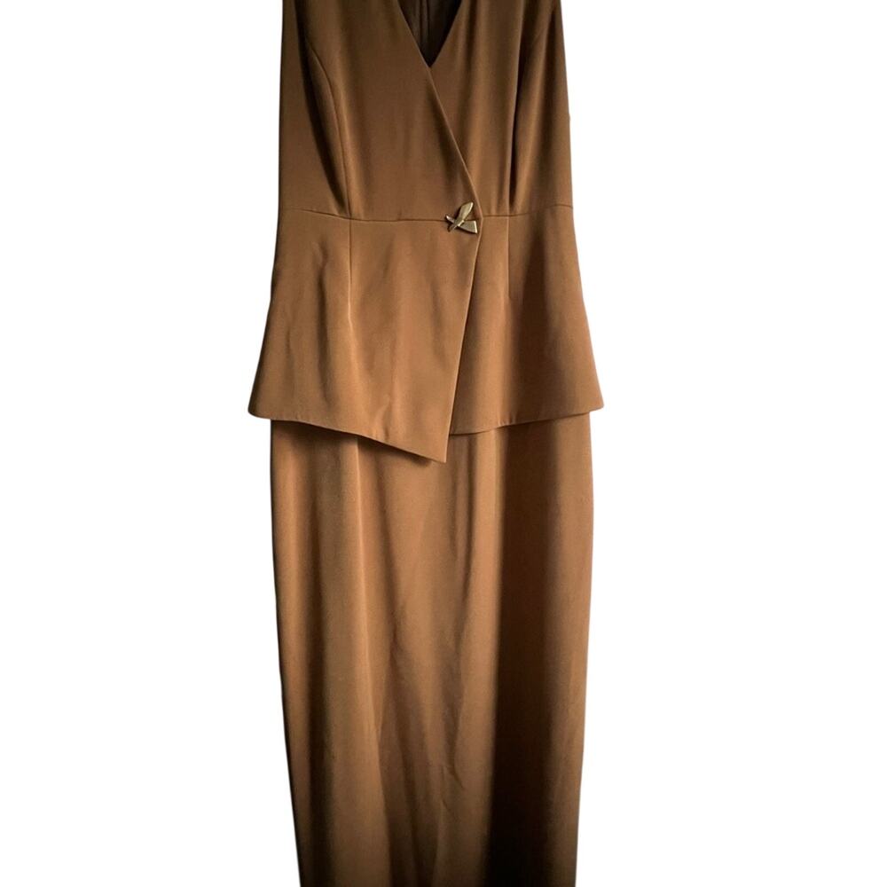 Vtg Maxi Peplum Luxury Evan Picone Dress Size 8